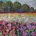 Wild Flower Meadow Oil Painting