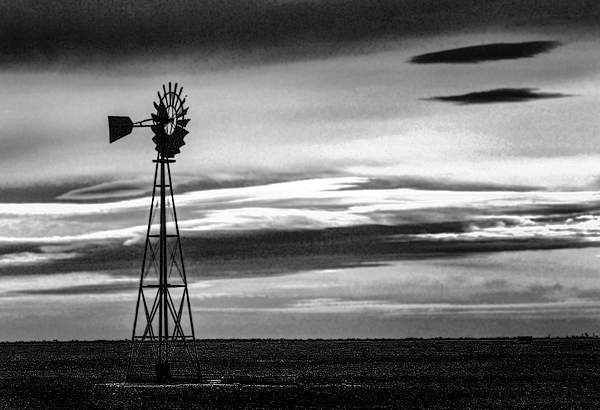 Black and White Photography Windmills
