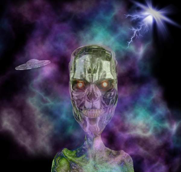 Unusual Surrealistic Alien Portrait